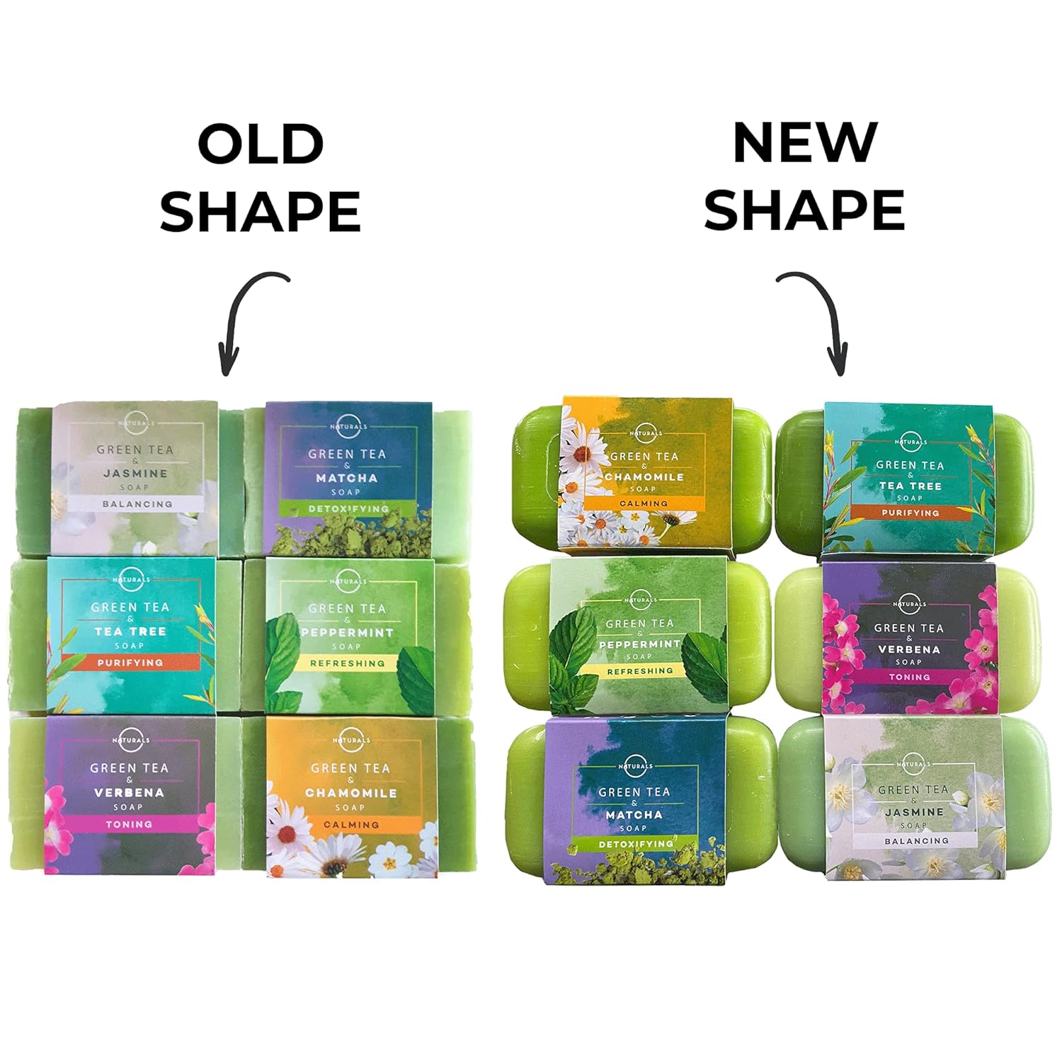 O NATURALS 100% Natural Bar Soap - Gift Set - Organic Ingredients & Essential Oils - Spa Gifts for Women & Men, Body Wash & Face Soap - 6PC Green Tea Soap Collection Visit the O NATURALS Store