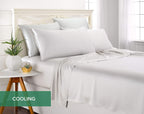 Pure Bamboo Queen Sheets, Genuine 100% Organic Viscose Derived from Bamboo Bed Sheet Set, Luxuriously Soft & Cooling, Double Stitching, 2 Year Quality Promise (Queen, White)