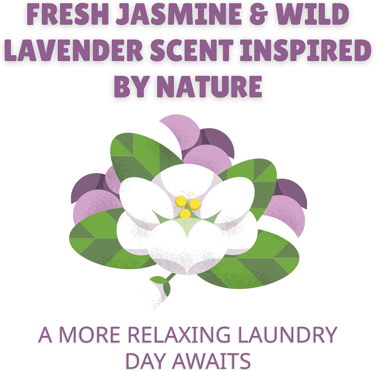 Plant-based Laundry Detergent Free from Dyes and Brighteners, Lavender, 54 Fl Oz