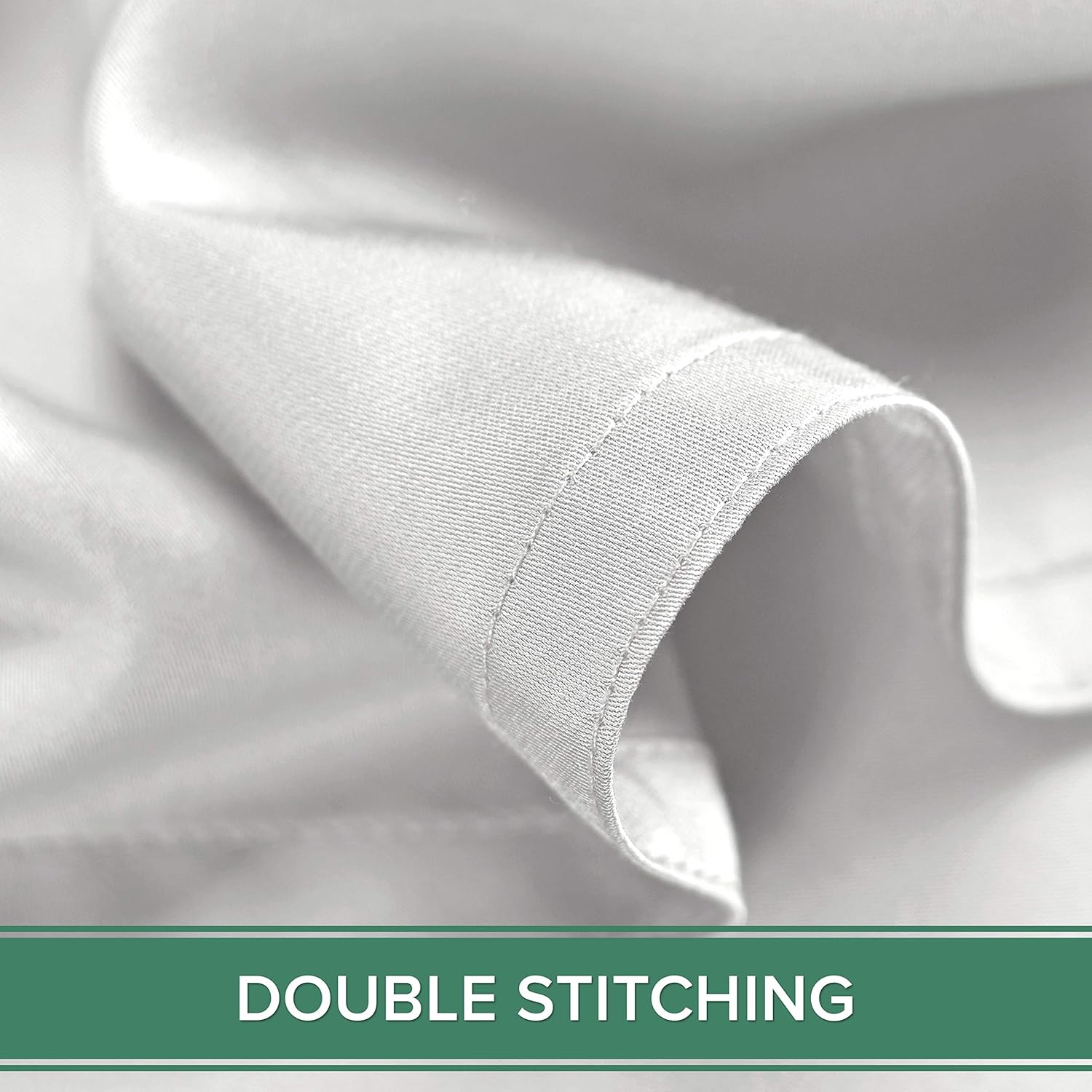 Pure Bamboo Queen Sheets, Genuine 100% Organic Viscose Derived from Bamboo Bed Sheet Set, Luxuriously Soft & Cooling, Double Stitching, 2 Year Quality Promise (Queen, White)