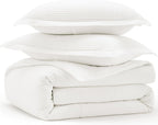 Bedsure Cotton Duvet Cover King - 100% Cotton Waffle Weave Coconut White Duvet Cover King Size, GentleSoft™ and Breathable Bedding Set for All Season, 3 Pieces, 104"x90"