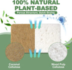 Aheroi Natural Dish Sponge, 18 Count FSC Certified Plant-Based Biodegradable Kitchen Sponges for Dishes, Compostable Eco Friendly Sponges, Organic Cleaning Sponge Dish Scrubber Products for Household