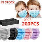 50/100/200pcs Child Disposable Face Masks Kids Filter 3 Layer Ply mask Children Non-wove Anti-dust mask Sanitary mascarillas