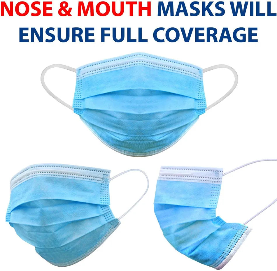 50/100/200pcs Child Disposable Face Masks Kids Filter 3 Layer Ply mask Children Non-wove Anti-dust mask Sanitary mascarillas