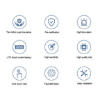 Carbon Monoxide Alarm Detector Battery Powered Smoke and Carbon Monoxide Detector Alarm LCD Display CO Detector for Home Depot