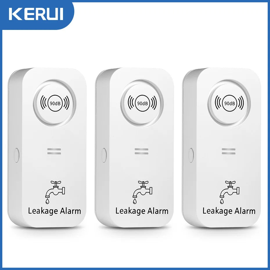 KERUI Water Leak Detectors 1/2/3 Pack 90dB Alarm Sensor Sensitive Leak And Drip Alert For Kitchen Bathroom Wireless Easy to Use