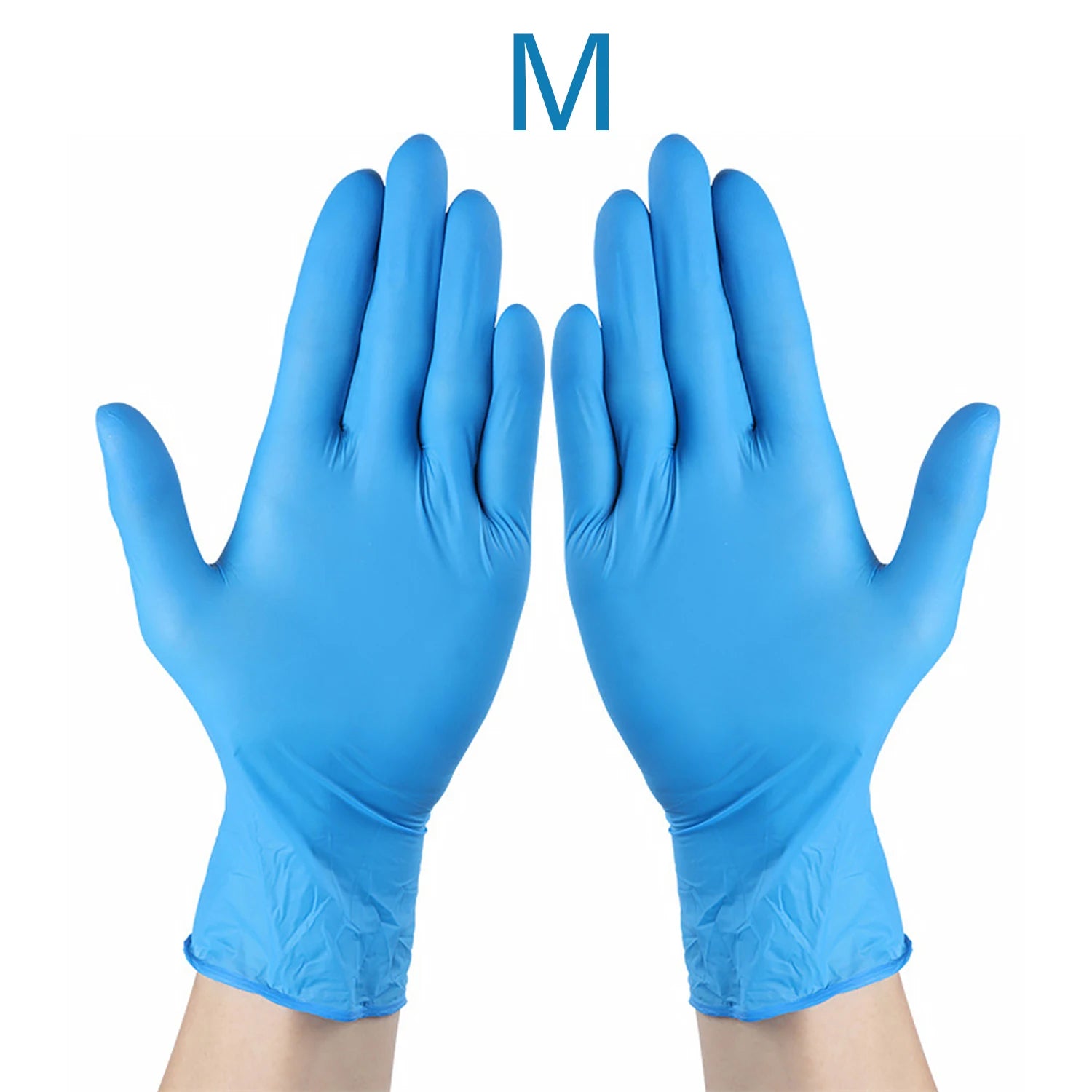 100/50Pcs Blue Disposable Nitrile Gloves Waterproof and Oil Proof Anti-static Durable Gloves For Kitchen Cooking Tools