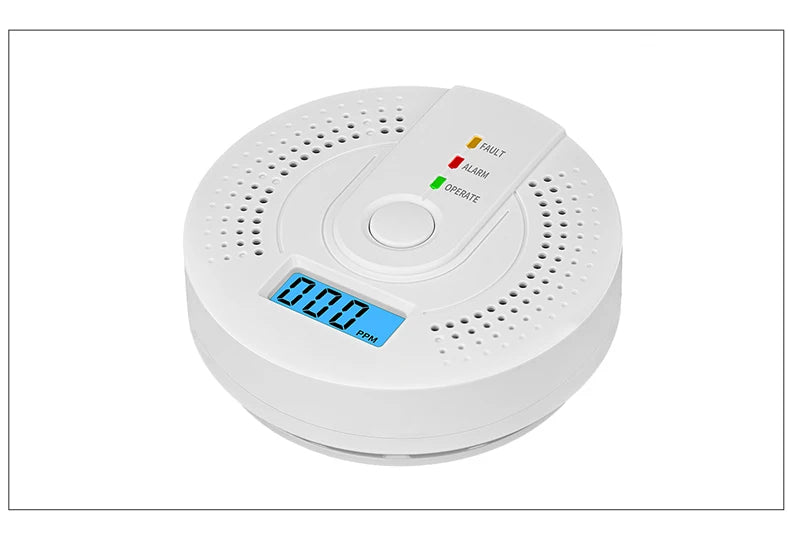 Independent CO Alarm Sensor Carbon Monoxide Alarm Detector High Sensitive Warning LCD Display CO Alarm With UL2034