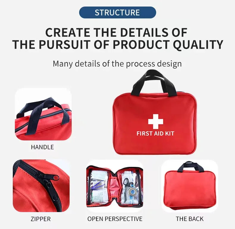 Portable Emergency Medical First Aid Bag Kit For Household Outdoor Travel Camping Equipment Medicine Survival
