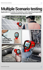 ANENG TH202 Infrared Thermometer Non-contact -50~600℃ Digital Laser Temperature Meter LCD display Pyrometer Point Gun Tester