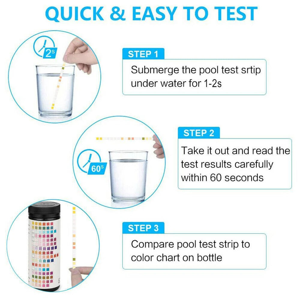 16 In 1 Drinking Water Test Kit Strips Home Water Quality Test Swimming Pool Spa Water Test Strips Nitrate Nitrite PH Hardness