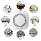 Battery Operated Smoke Alarm For Home Photoelectric Smoke Detector LED Smoke Alarm Test Button Smoke Detector Bedroom Safety