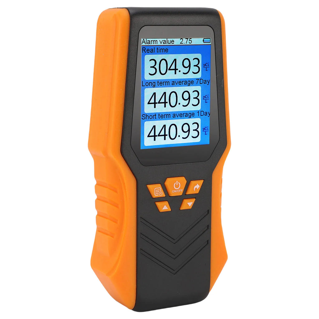 Handheld Radon Detector Accuracy Real Time Long Short Term Average LCD Display Radon Test Kit for Home School Radon Detector
