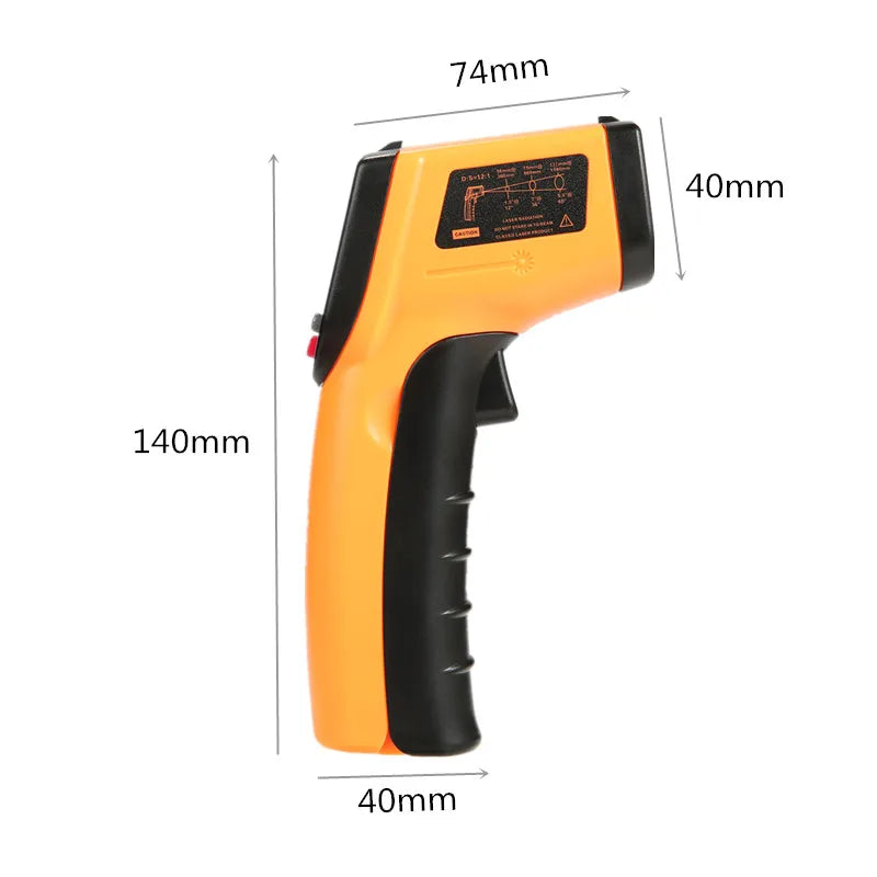 Digital Infrared Thermometer -50~600℃ / -58~1122℉ Contactless Temperature Tester IR Laser Pyrometer LCD Non-Contact Pyrometer