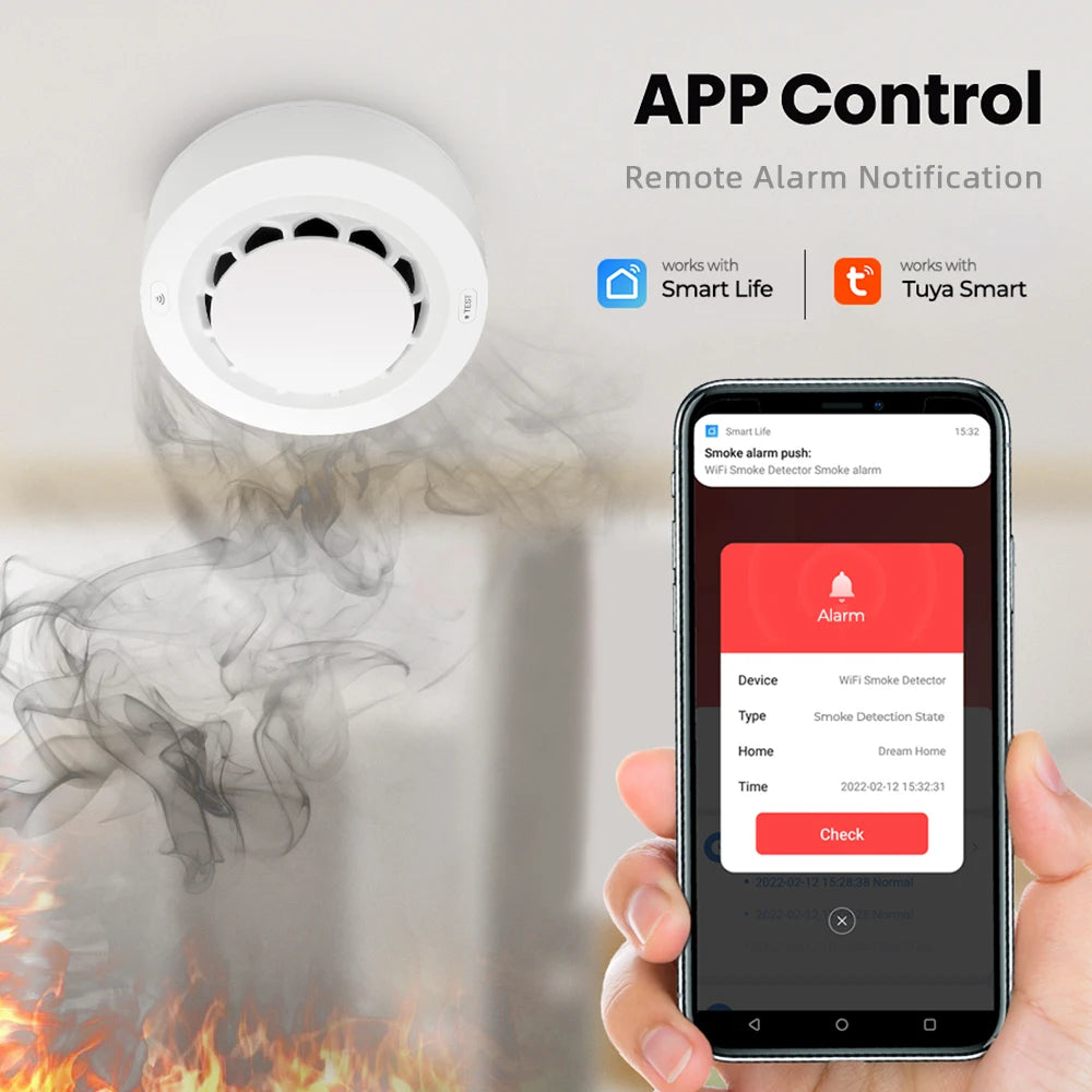 ZIgbee smoke alarm fire specific smoke detector  automatic fire alarm system warehouse hotel smoke detector Household  commercia