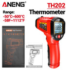 ANENG TH202 Infrared Thermometer Non-contact -50~600℃ Digital Laser Temperature Meter LCD display Pyrometer Point Gun Tester