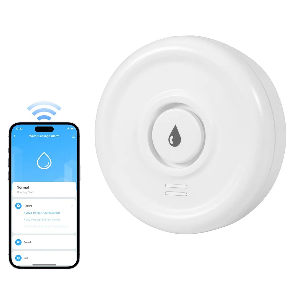 Fuers Water Leakage Detector Smart Home Alarm Tuya Smart Water level Sensor Home Alarm System Water Leak Security Alarm System