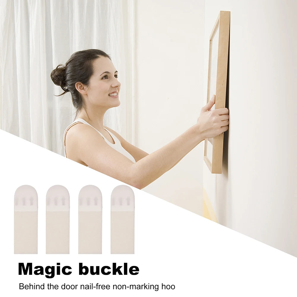 12-36 Pairs White Tape Damage-Free Picture&Frame Hanging Strips Wall Sticker Hook Value Pack Picture Hanging Strips DIY Stickers