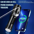 Powerful P70 LED Flashlights High Power Ultra Bright Tactical Light Emergency Spotlights Telescopic Zoom Light Built-in Battery