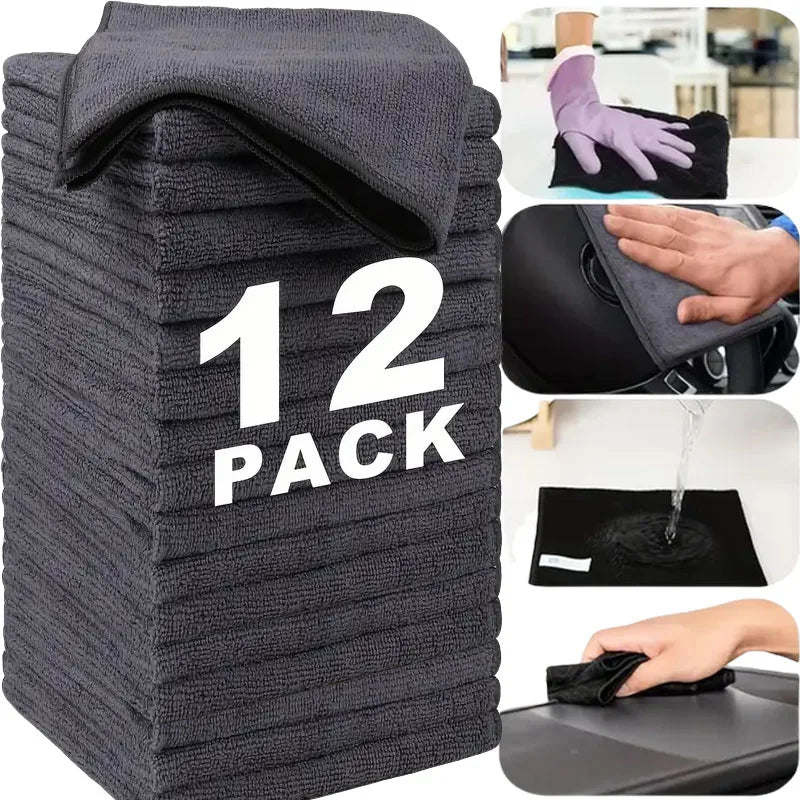 Thicken Microfiber Cleaning Cloths Lint Free Microfiber Cleaning Towel Cloths Reusable Cleaning Towels Absorbent for Car Window