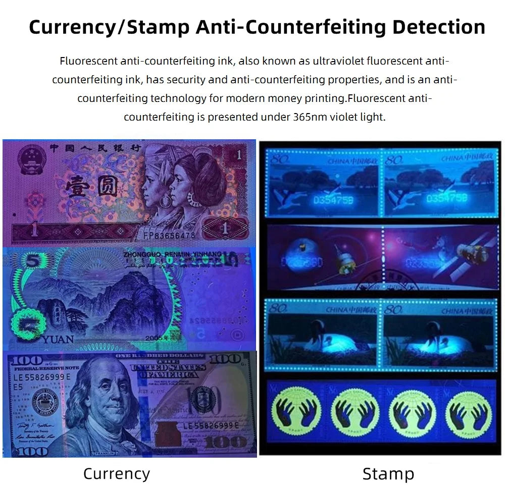 365nm Mini UV Led Blacklight Flashlight Usb Rechargeable Nail lamp Pet Stain Leakage Marker Ore Money Scorpion Detection lights