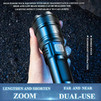 Powerful P70 LED Flashlights High Power Ultra Bright Tactical Light Emergency Spotlights Telescopic Zoom Light Built-in Battery