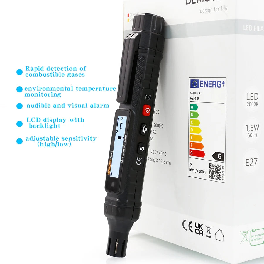 HYTAIS TS20E Combustible Gas Detector Household Natural Gas Leak Detector LPG Leak Detection Device
