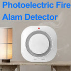Battery Operated Smoke Alarm For Home Photoelectric Smoke Detector LED Smoke Alarm Test Button Smoke Detector Bedroom Safety