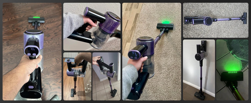 Cordless Vacuum Cleaner, 40Kpa/500W/45min 10 in 1 Powerful Stick Lightweight Vacuum Cleaner for Home Pet Hair/Hard Floor/Carpet