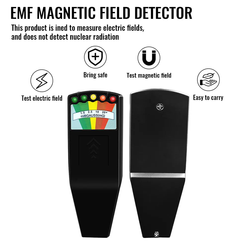 Professional Handheld EMF Meter Radiation Detector - Gauss Tesla Tester, Digital Dosimeter for Home/Industry