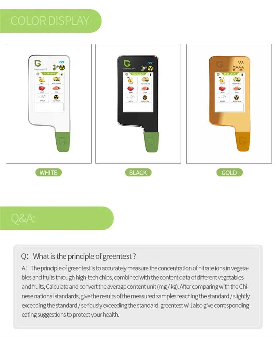 Food Safety Detector Portable New In Food Nitrate Tester Fruits And Vegetables Meat Radiation Nitrate Detection Health Care