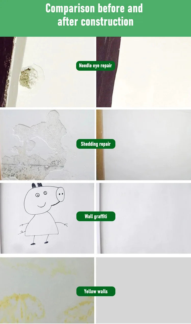 Drywall Putty Wall Repair Hole Kit,Wall Mending Agent with Scraper To Fill Wall Holes,Plaster Dent Repair Wall Plastering Tools