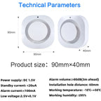 Battery Operated Smoke Alarm For Home Photoelectric Smoke Detector LED Smoke Alarm Test Button Smoke Detector Bedroom Safety