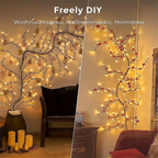 Outdoor Lighting Light String Solar Tree and Vine Lamp 96LED Tree Branches Light Waterproof Garland Home Decorative Lights