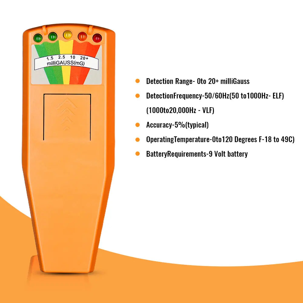 Professional Handheld EMF Meter Radiation Detector - Gauss Tesla Tester, Digital Dosimeter for Home/Industry