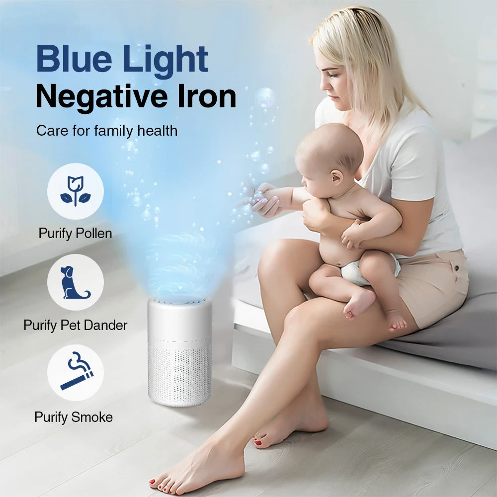 Household Air Purifier Portable Air Cleaner Mini Desktop Air Purifier With HEPA Filter Air Freshener Air Cleaner For Home Office