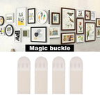 12-36 Pairs White Tape Damage-Free Picture&Frame Hanging Strips Wall Sticker Hook Value Pack Picture Hanging Strips DIY Stickers