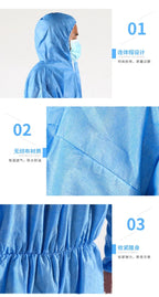 Disposable Breathable Dustproof Water Oil Resistant Work Safety Overall Anti Dust Spary Painting Decorating Labour Coverall Suit