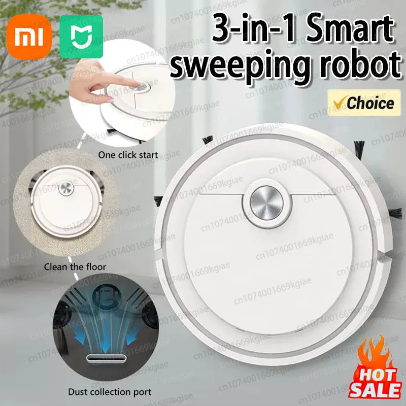Xiaomi Smart Sweeping Robot 3-in-1 Smart Cleaner Household Rechargeable Fully Automatic Vacuum Cleaner 6000Pa Suction Pet Hair