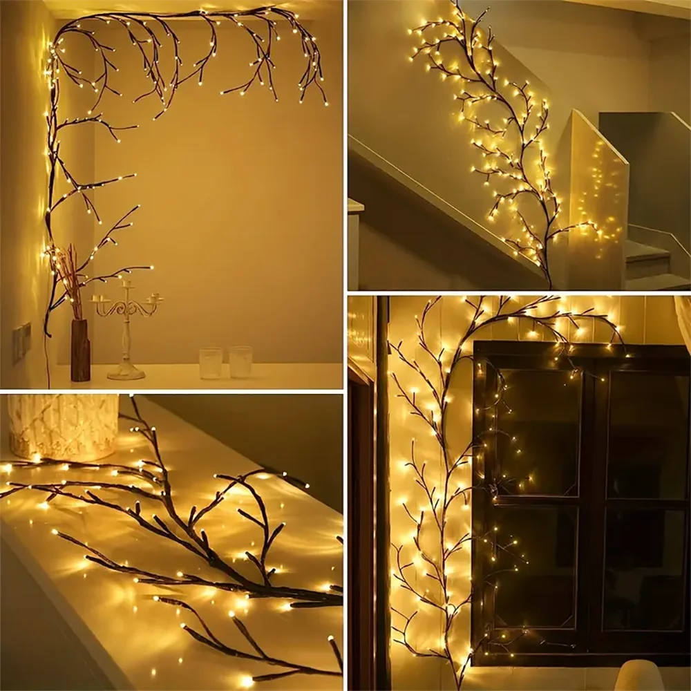 Outdoor Lighting Light String Solar Tree and Vine Lamp 96LED Tree Branches Light Waterproof Garland Home Decorative Lights