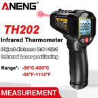 ANENG TH202 Infrared Thermometer Non-contact -50~600℃ Digital Laser Temperature Meter LCD display Pyrometer Point Gun Tester