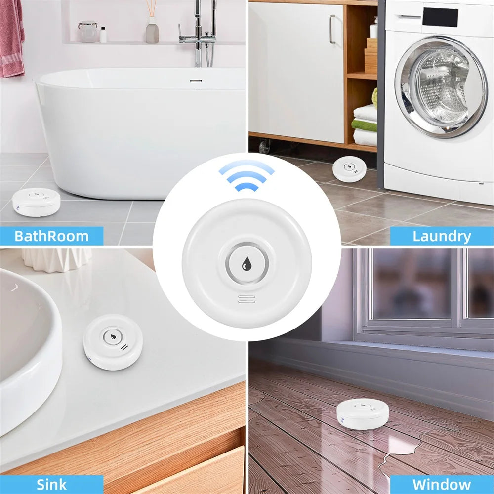 Fuers Water Leakage Detector Smart Home Alarm Tuya Smart Water level Sensor Home Alarm System Water Leak Security Alarm System