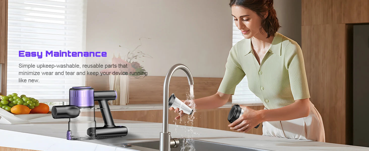 Cordless Vacuum Cleaner, 40Kpa/500W/45min 10 in 1 Powerful Stick Lightweight Vacuum Cleaner for Home Pet Hair/Hard Floor/Carpet