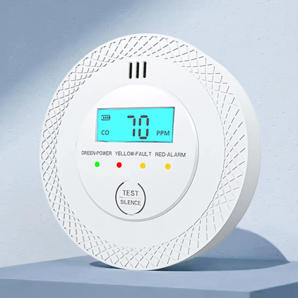Carbon Monoxide Alarm Detector Battery Powered Smoke and Carbon Monoxide Detector Alarm LCD Display CO Detector for Home Depot