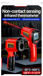 ANENG TH202 Infrared Thermometer Non-contact -50~600℃ Digital Laser Temperature Meter LCD display Pyrometer Point Gun Tester