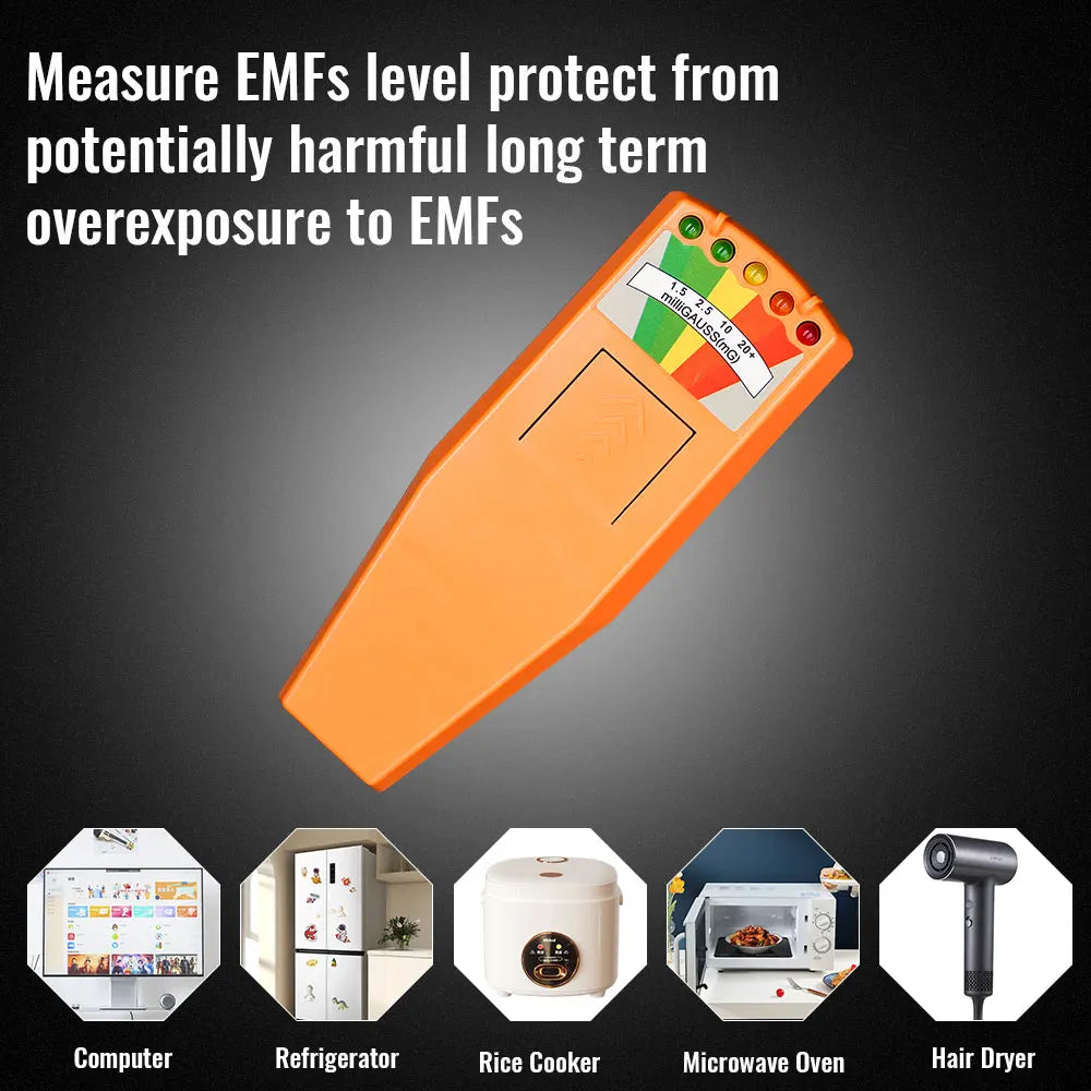 Professional Handheld EMF Meter Radiation Detector - Gauss Tesla Tester, Digital Dosimeter for Home/Industry