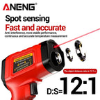 ANENG TH202 Infrared Thermometer Non-contact -50~600℃ Digital Laser Temperature Meter LCD display Pyrometer Point Gun Tester