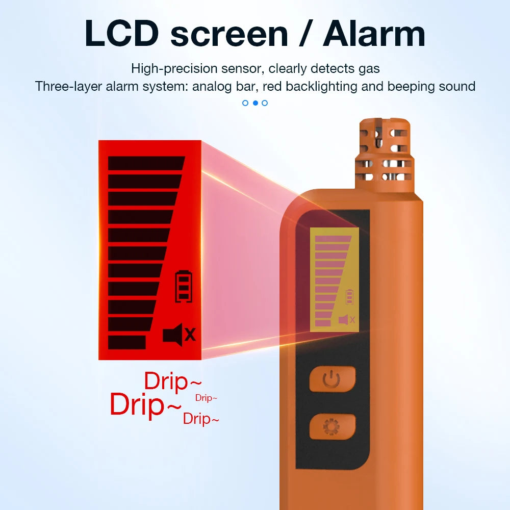 2025 Newest Combustible Gas Leak Sensor Detector Natural Gas  Methane Gas Leak Detector CO CH4 C2H4 C3H6 C3H4 C2H2 Gas Analyzer