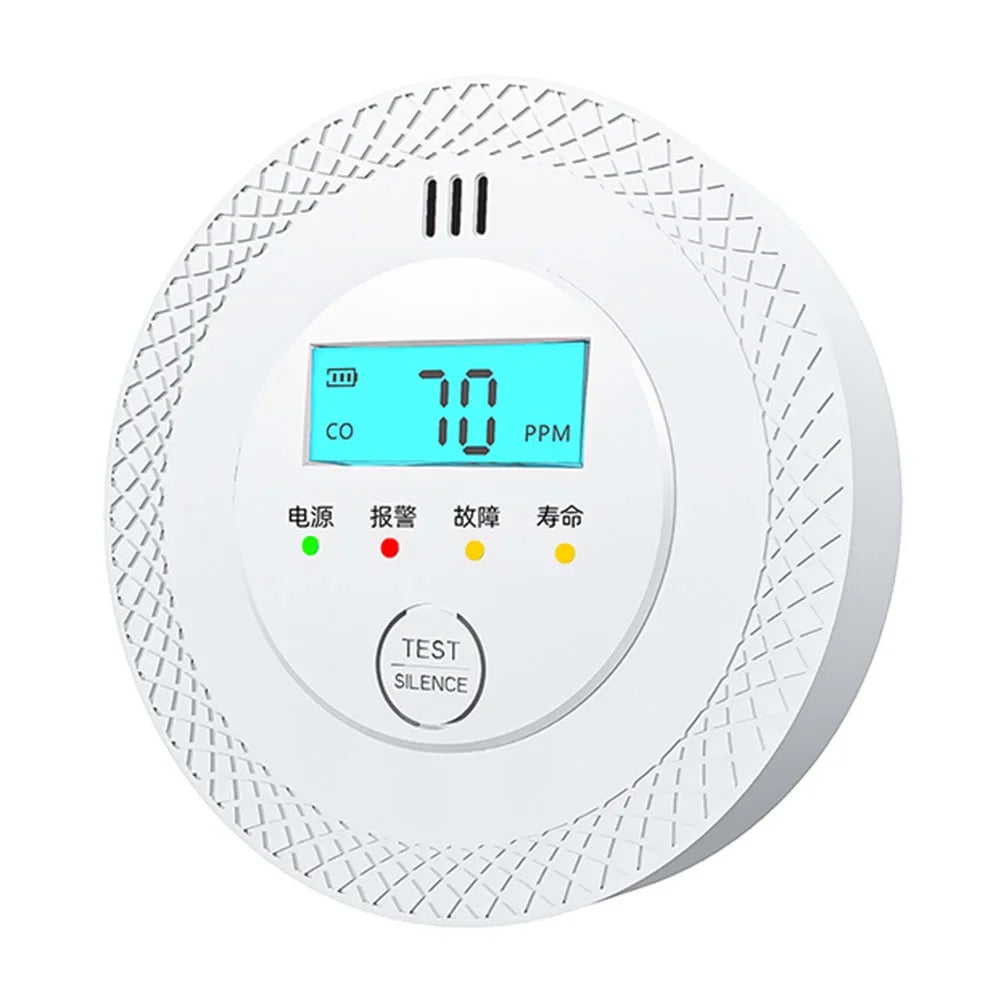 Carbon Monoxide Alarm Detector Battery Powered Smoke and Carbon Monoxide Detector Alarm LCD Display CO Detector for Home Depot