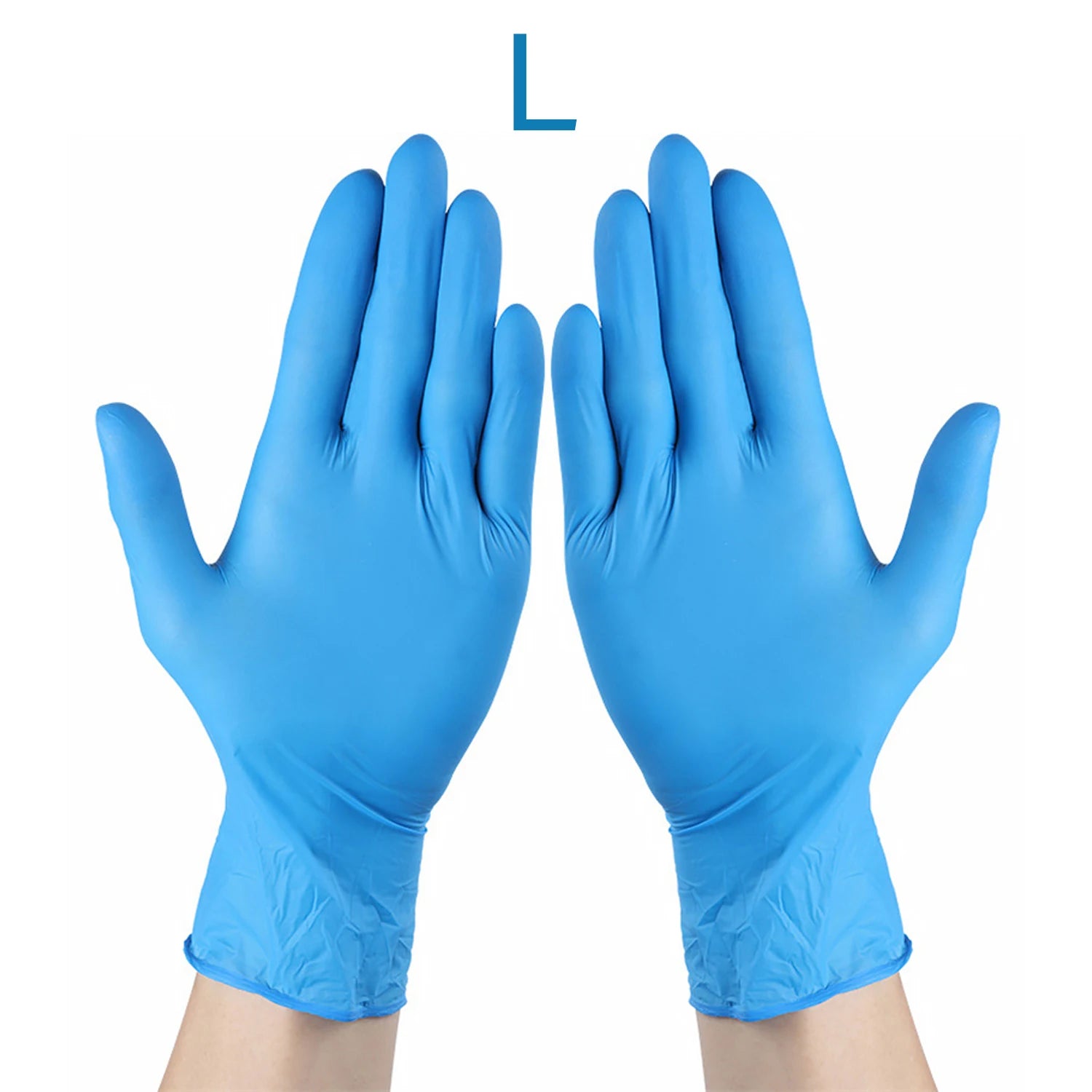 100/50Pcs Blue Disposable Nitrile Gloves Waterproof and Oil Proof Anti-static Durable Gloves For Kitchen Cooking Tools